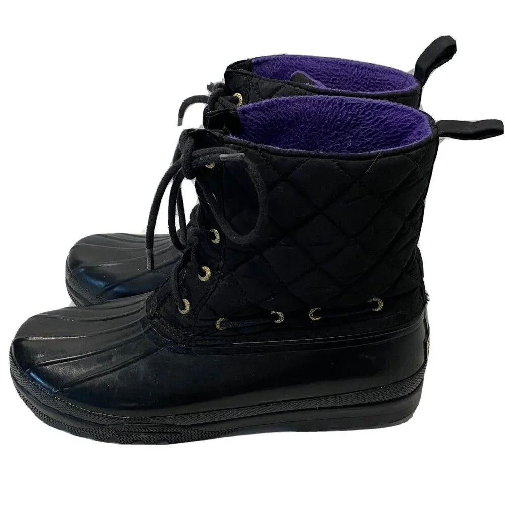 Sperry‎ duck boots snow purple liner NOT Waterproof women 9
